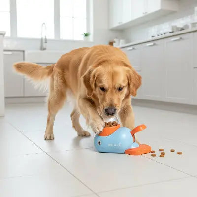 Jouet Distributeur De Croquettes Pour Chien - En Caoutchouc, Forme Puzzle - Stimulation Mentale, Ralentit La Prise De Nourriture - 5