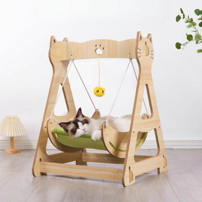 hamac balançoire pour chat avec balle