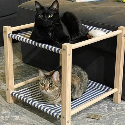 hamac chat structure en bois de pin