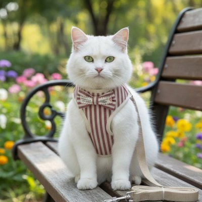 Harnais et laisse pour chat polyester