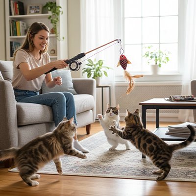 jouet pour Chat moulinet intégré