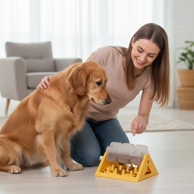 Jouet pour chien interactif anti-glouton
