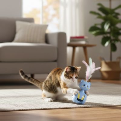 Jouets interactifs pour chats à plume