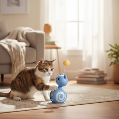 Jouets interactifs pour chats design culbuto