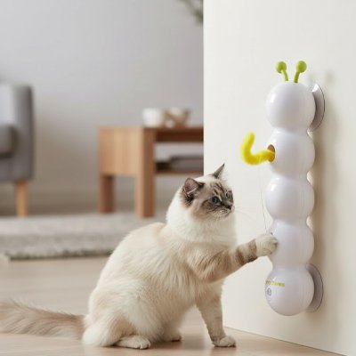 Jouets pour les chats chenille sur mur