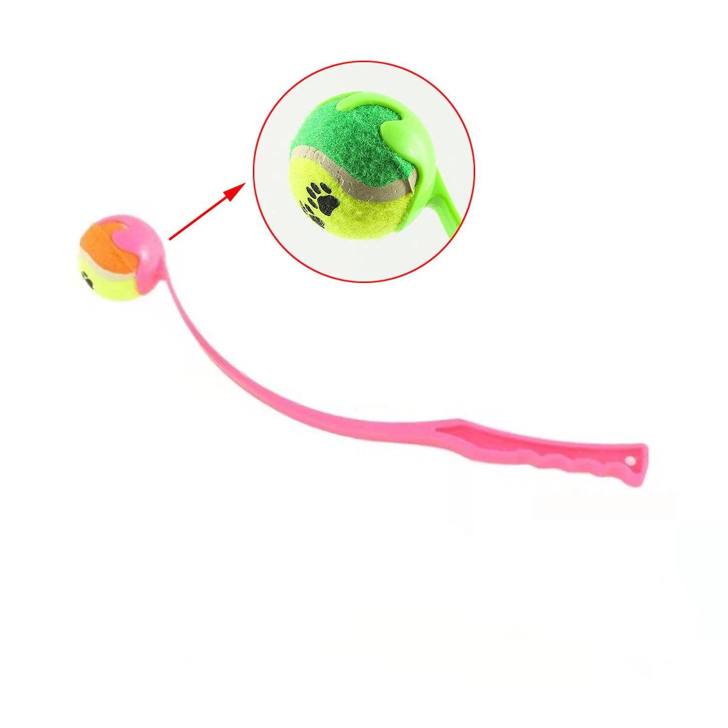 Lanceur de balles pour chien | TennisGo™ rose