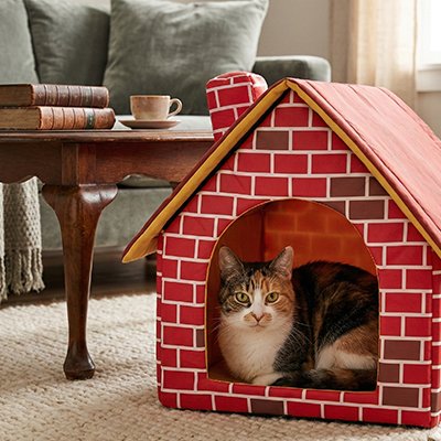 Maison chat cocon moelleux