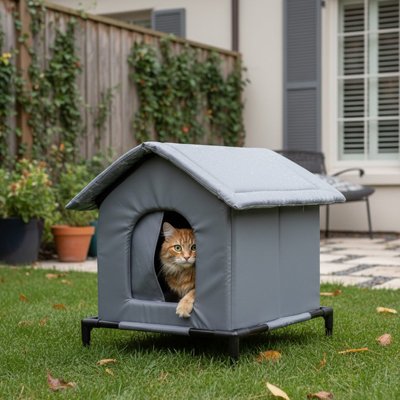 Maison exterieur pour chat isolé du froid