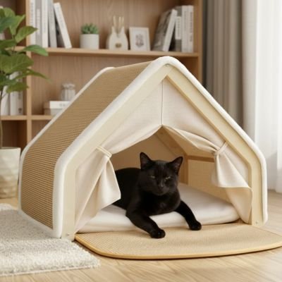Maison pour chat cocon moelleux