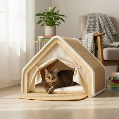 Maison pour chat tipi