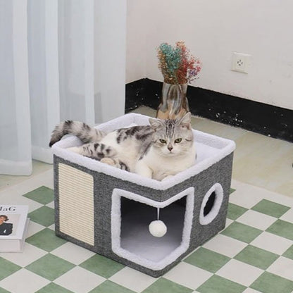 Maison pour les chats refuge multifonction