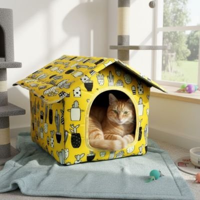 Maisonnette pour chats confortables