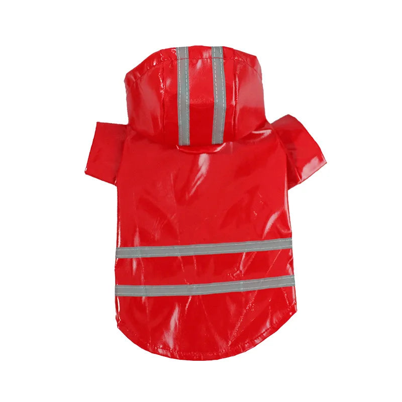 Manteau de pluie pour chien rouge