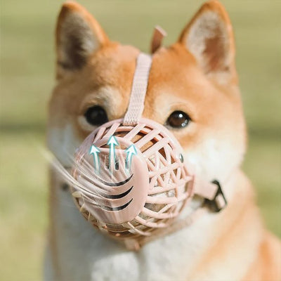 Muselière pour chien rose