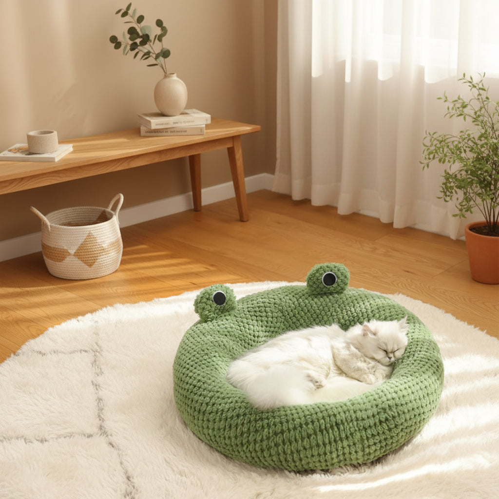 NICHE POUR CHAT grenouille verte