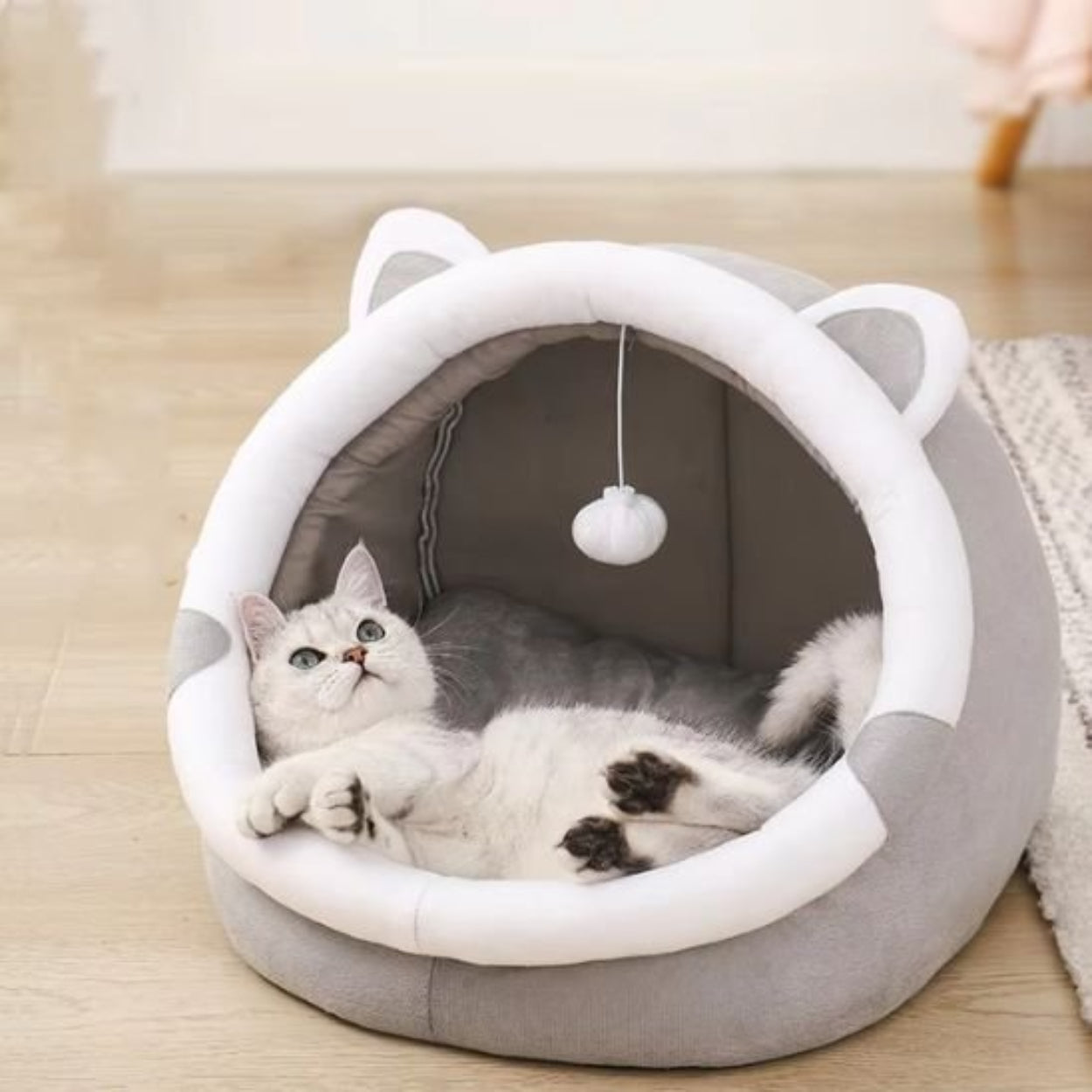 Panier pour chat cabane