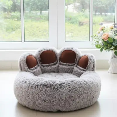 Panier pour grand chien gris pâle