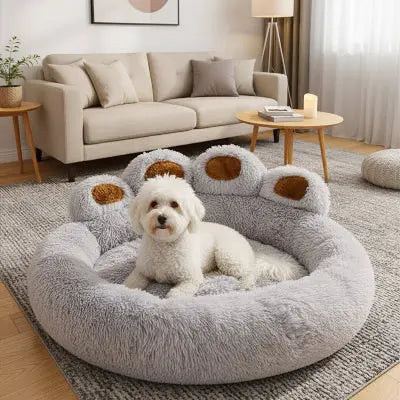 Panier pour grand chien gris