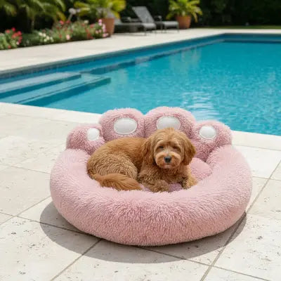 Panier pour grand chien rose