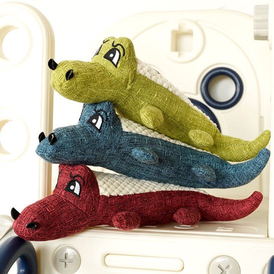 Peluche chiens forme d'alligator