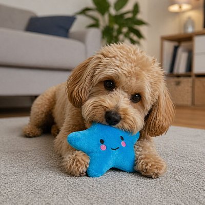 Peluche pour chien - Bleu