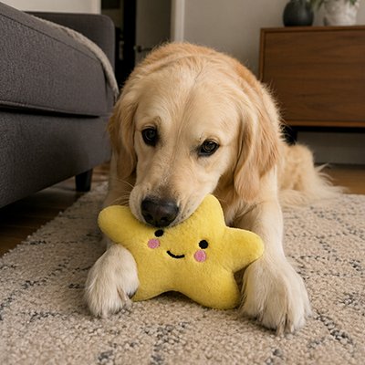 Peluche pour chien - Jaune