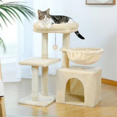 Petit arbre à chat​ compact beige