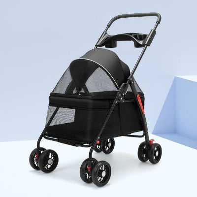 Poussette pour chien noir