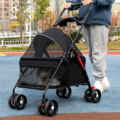 Poussette pour chien roues 360 degrés