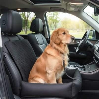 Housse protection siège voiture pour chien – installation rapide sangles incluses