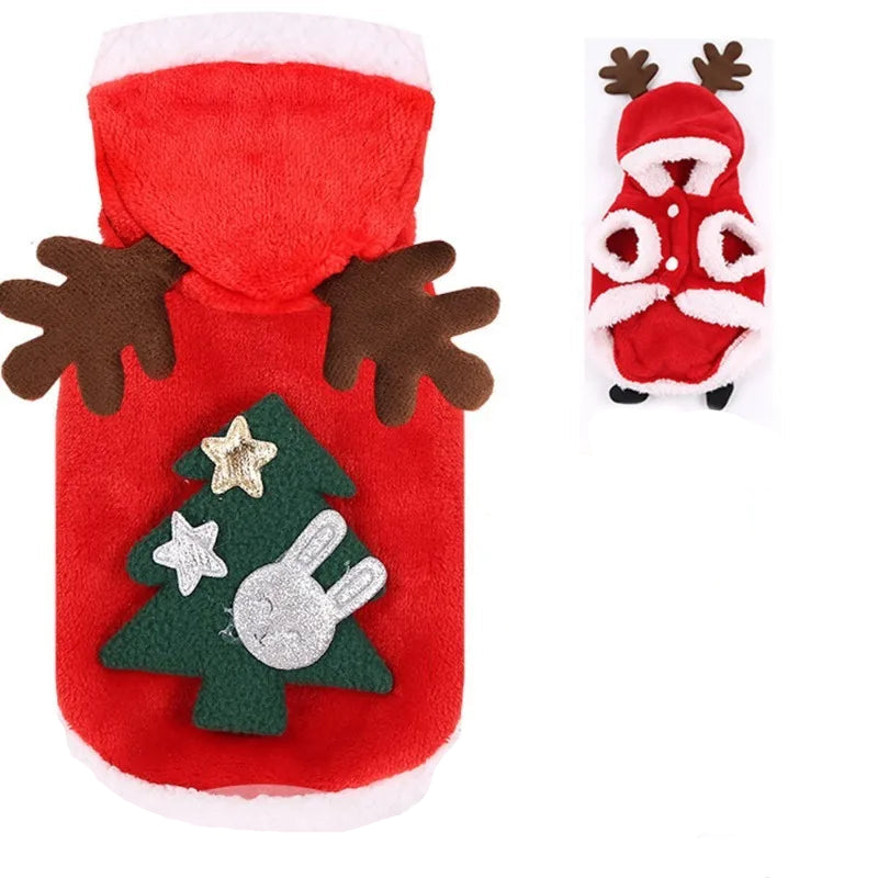 pull de noel chien sapin