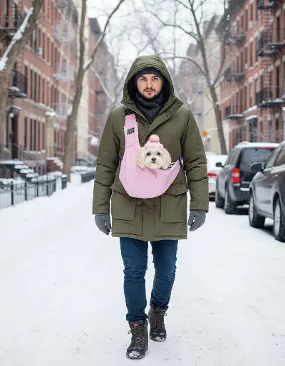 Sac de transport chien rose