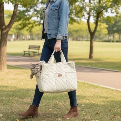 Sac de transport pour chat poignées renforcées