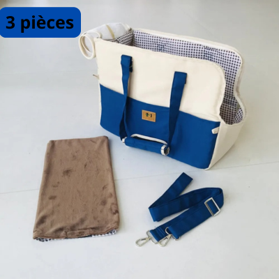 Sac de voyage pour chien bleu