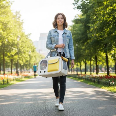Sac pour transporter petit chien ventilation croisée
