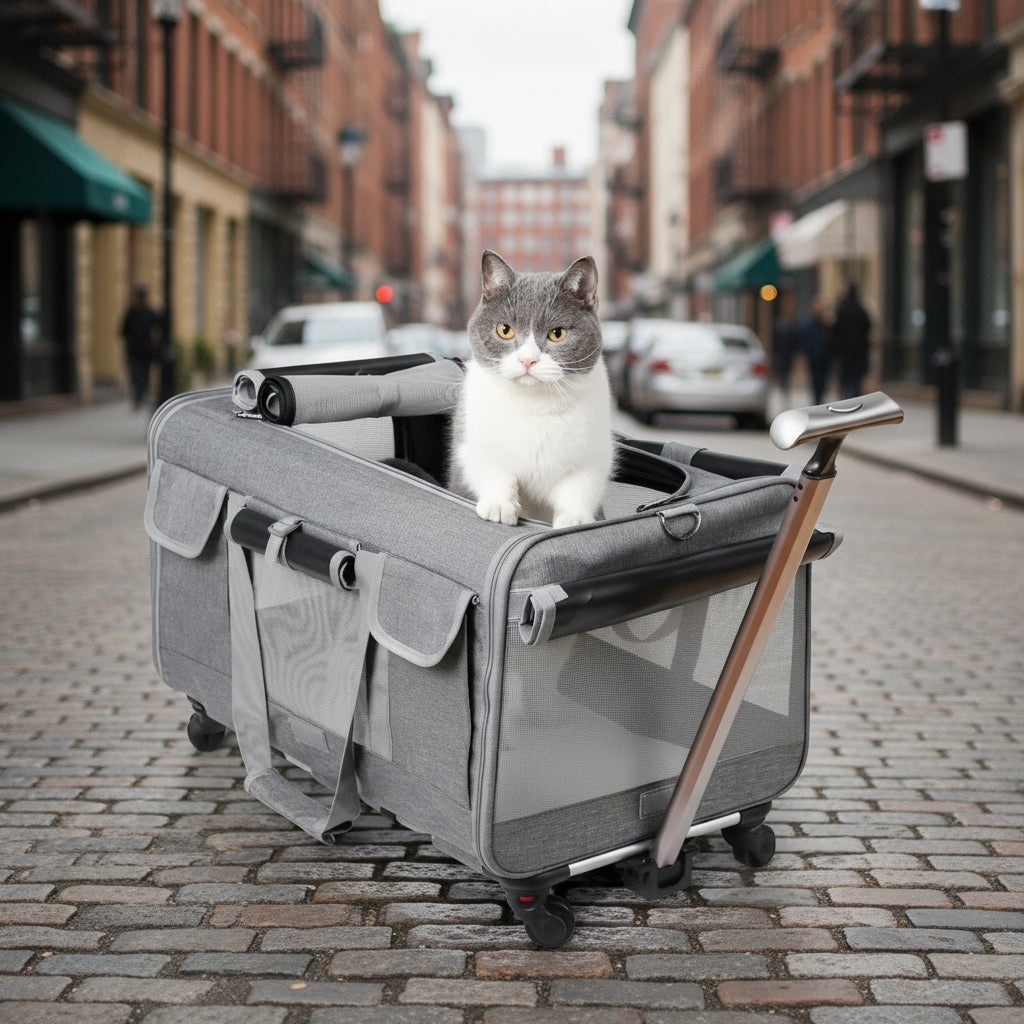 Sac transport chat à roulette