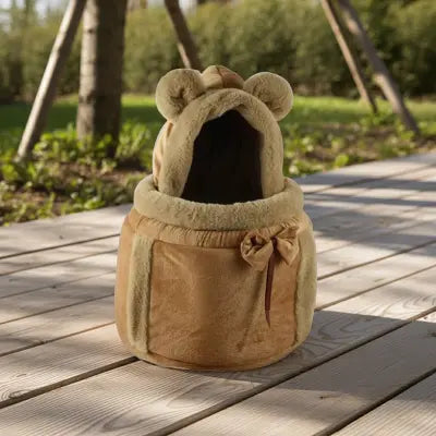 Sac transport chien | PeluchePorteur™ brun