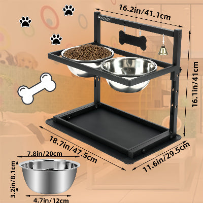 Support de gamelle chien réglable