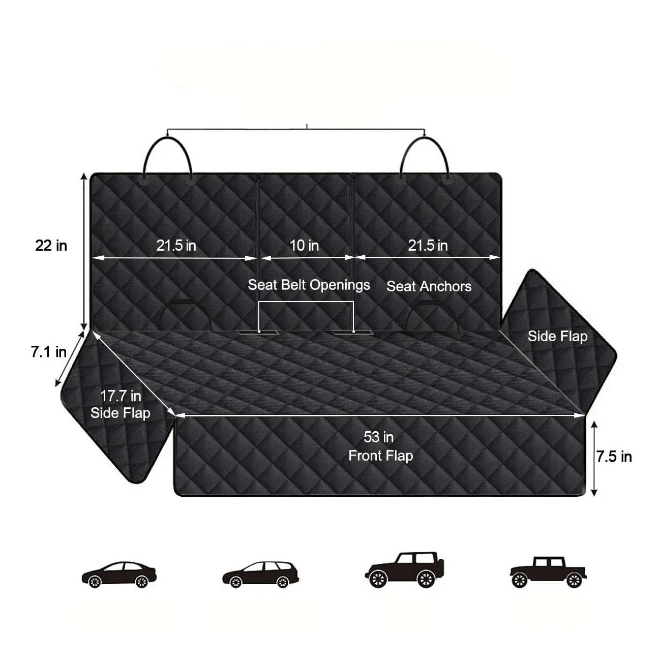 Protection siège voiture chien | Matelassé